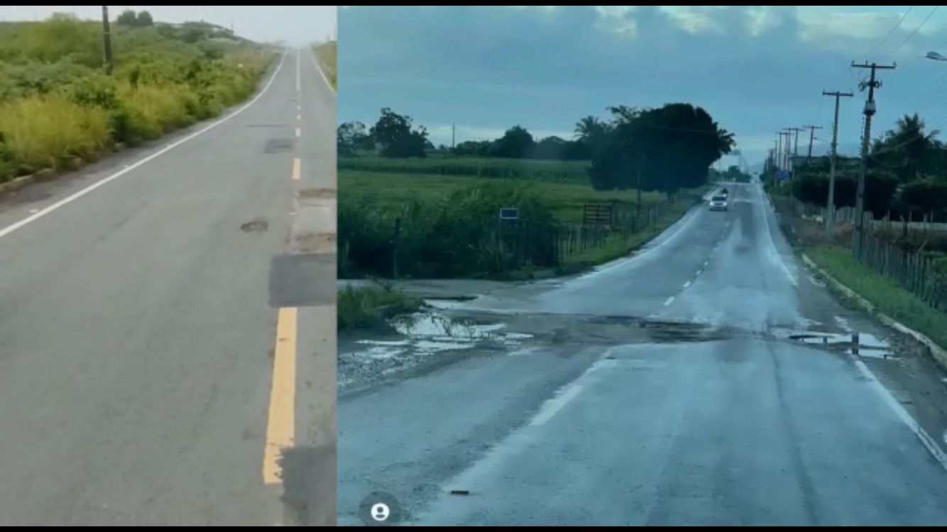 Em vídeo moradora mostra condições da Rodovia da Serra do Machado