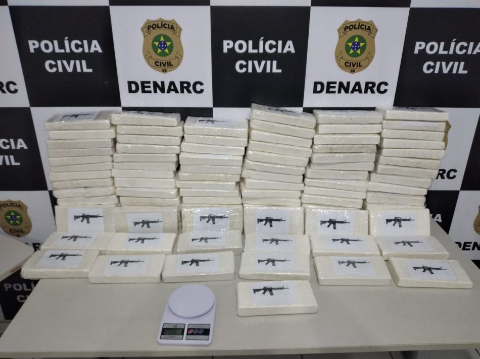 Denarc apreende 96 kg de cocaína em Aracaju