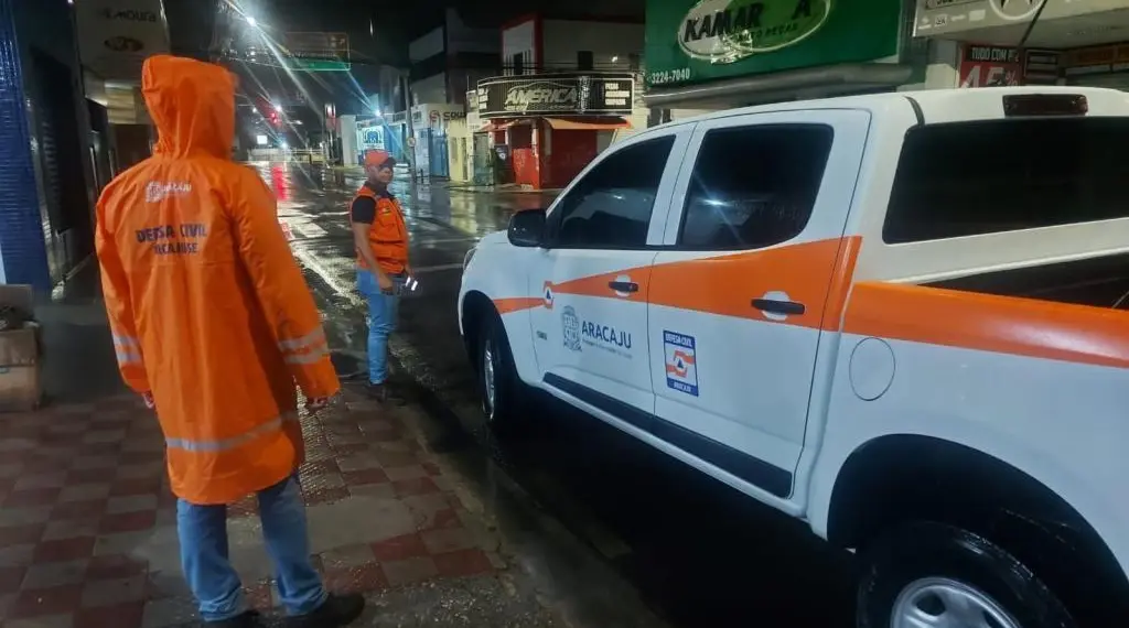 Defesa Civil de Aracaju registra acumulado de 125 mm de chuva